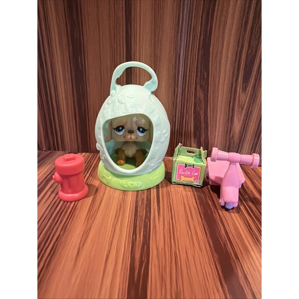 Littlest Pet Shop LPS McDonalds St. Bernard Pet House Scooter Accessory Lot